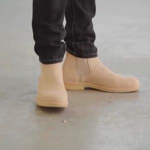 Lordya Tan Suede Chelsea Boot, Size 41